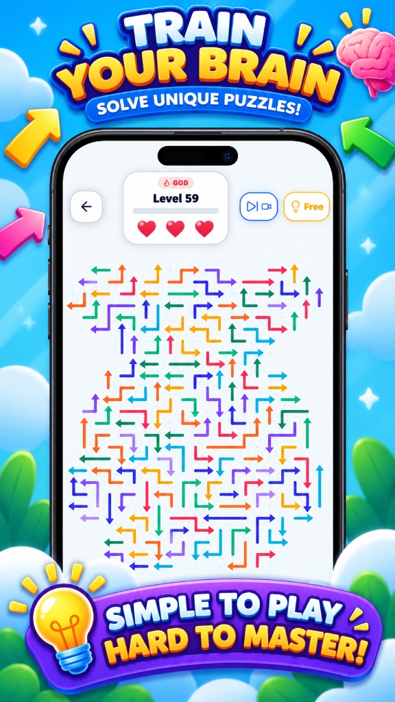 Arrow Nest Train Your Brain - Level 59 Teddy Bear Shape Screenshot